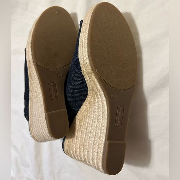 NWOT Ruff Hewn Denim Wedge Style Heel Clog Slip On Summer 9.5 never worn - Picture 10 of 11